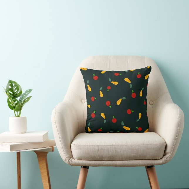 Fruits pattern throw pillow (Chair)