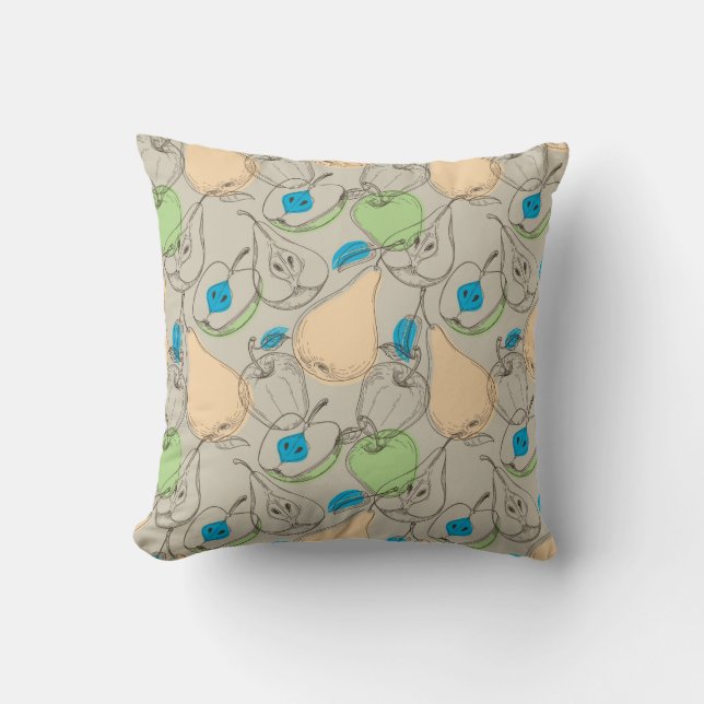 Fruits pattern throw pillow (Front)