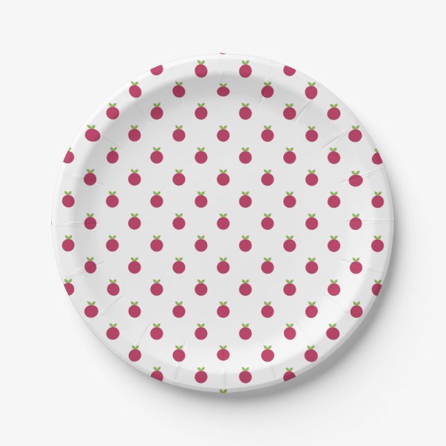 Fruits polka dots paper plate (Front)