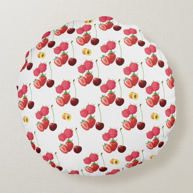 Fruits Round Pillow (Back)