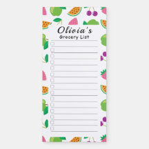 Fruits Seamless Grocery Shopping List