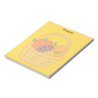Fruits Shopping Basket Notepad