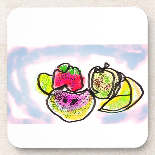 Fruits summer  beverage coaster (Front)