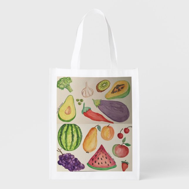 Fruits & Vegetables Grocery Bag (Front)