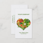 Fruits Vegetables Heart Business Business Card (Front/Back)