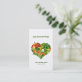 Fruits Vegetables Heart Business Business Card (Standing Front)
