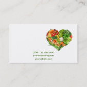 Fruits Vegetables Heart Business Business Card (Back)