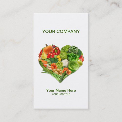 Fruits Vegetables Heart Business Business Card
