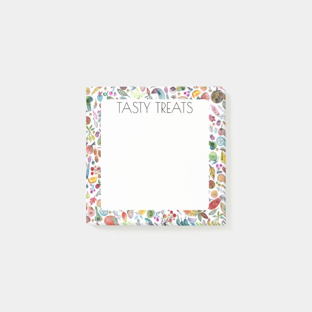 Fruits & Veggies Food CUSTOM Illustration Chef  Post-it Notes (Front)