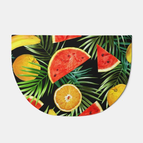 Fruits Watercolor Seamless Background Doormat
