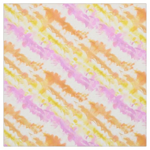 Fruity Abstract Pastel Watercolor Wash Stripes Fabric