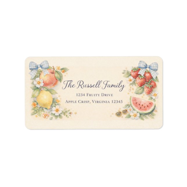 Fruity Address Label (Front)