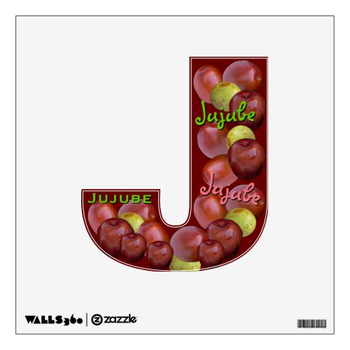 Fruity Alphabet J is for Jujube Wall Decal