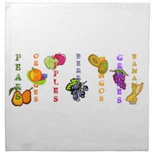 Fruity Blueberries Cloth Napkin