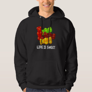 Fruity Candy Gummy Bear Life Is Sweet Men Women Ki Hoodie