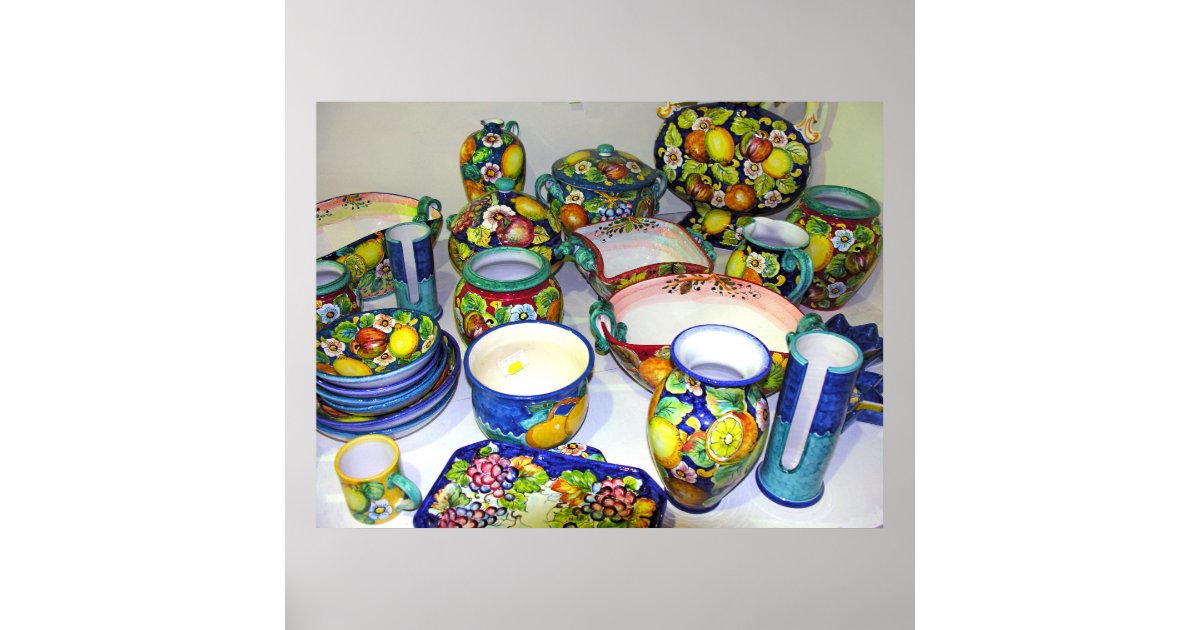 Fruity Ceramics from Sorrento(Italy) Poster | Zazzle