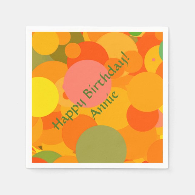 Fruity Circles Napkins (Front)