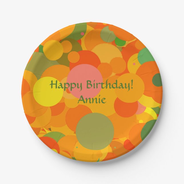 Fruity Circles Paper Plates (Front)