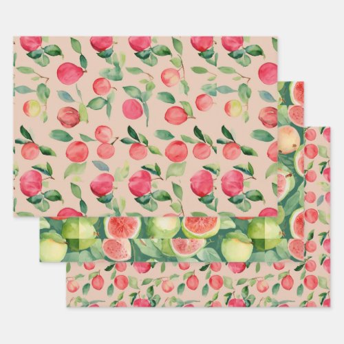 Fruity Delights Vibrant Gift Wrapper Sheets Wrapping Paper Sheets