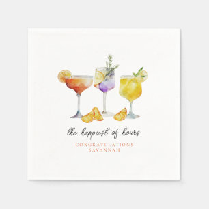 Fruity Drinks Bridal Shower Napkins