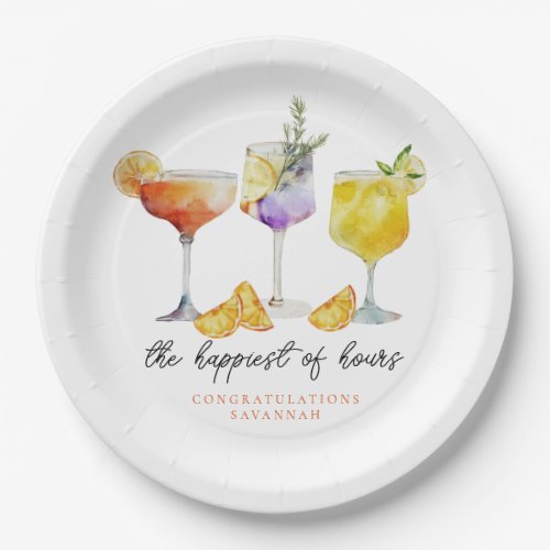 Fruity Drinks Bridal Shower Paper Plates