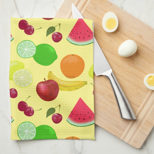 Fruity Fruits You Customize Cute  Kitchen Towel (Quarter Fold)