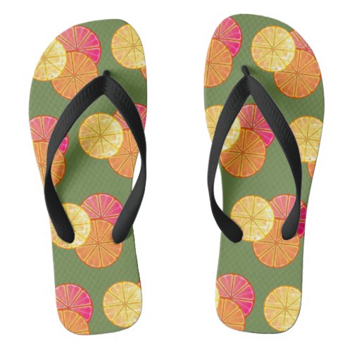 Fruity Fun Citrus Pair of Flip Flops