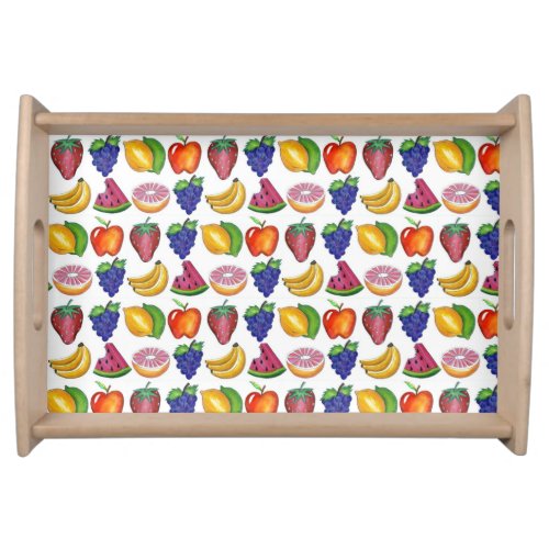 Fruity Fun Grapes Lemon Lime Watermelon Apple Serving Tray