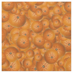 Fruity Fun Tangerine Print Pattern Fabric