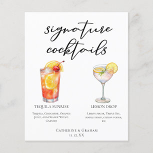 Fruity Garden Wedding Signature Cocktails Menu