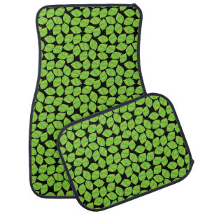 Fruity Green Limes, Black Background to Customize Car Mat