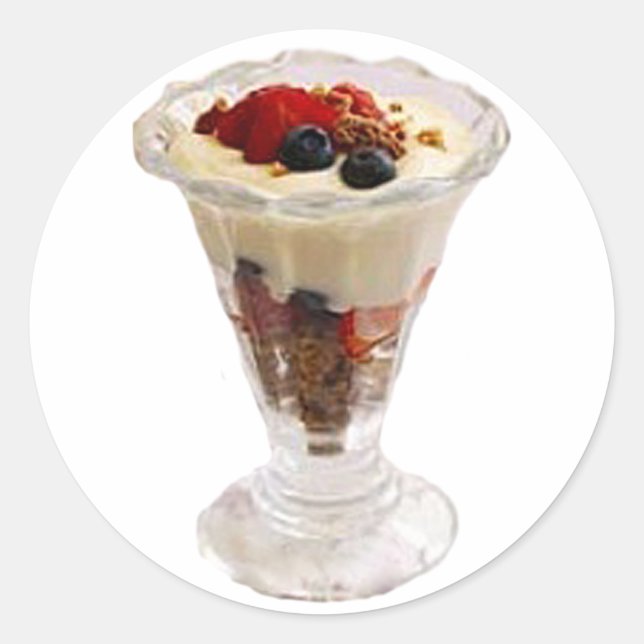 Fruity Italian Sundae Classic Round Sticker (Front)