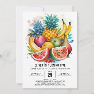 Fruity Kids Chic Birthday Invitation