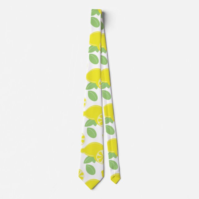 Fruity Lemon and Lemon Slices Neck Tie (Front)