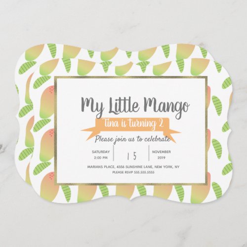 Fruity Little Mango Invitation