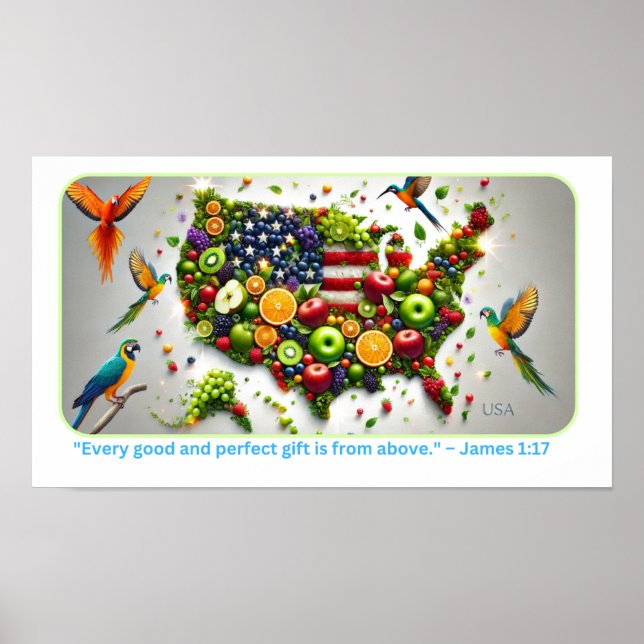 Fruity Map of Abundance Poster (Front)