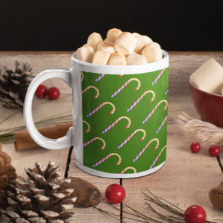 Fruity Multicolored Candy Cane Pattern Mug