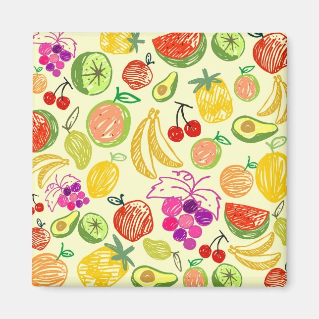 Fruity Pattern Magnet (Front)