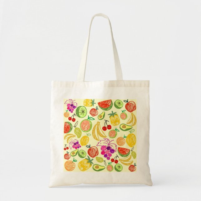 Fruity Pattern Tote Bag (Front)