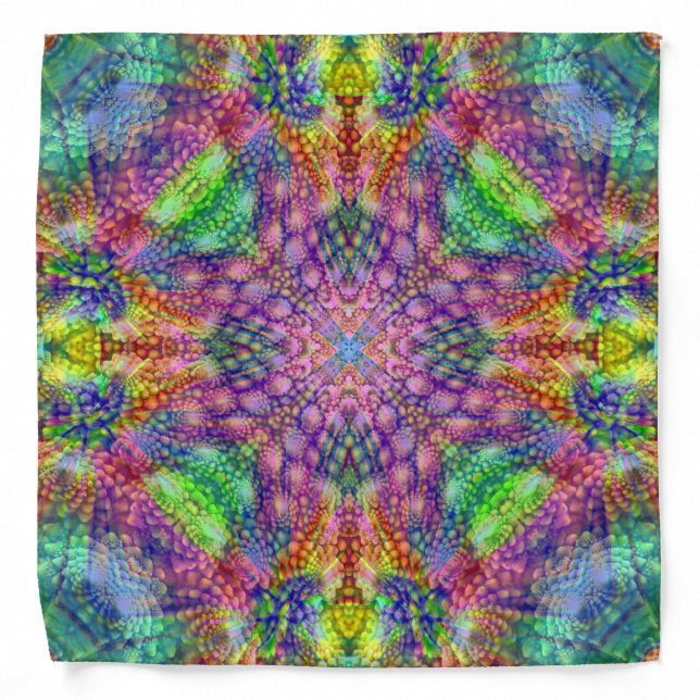 Fruity Pebbled,  colorful kaleidoscope bandana (Front)