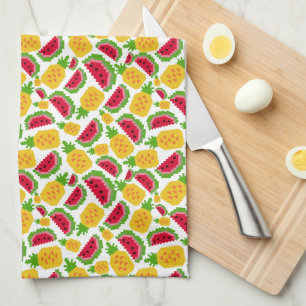 Fruity Pixels 1980s Style Kitchen Towel