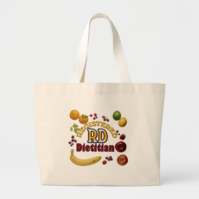 FRUITY RD - REGISTERED DIETITIAN LARGE TOTE BAG (Front)