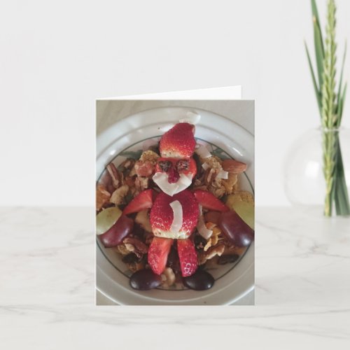 Fruity Santa Greetings Card