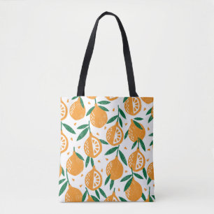Fruity Stamps: Seamless Vintage Textured Pattern Tote Bag