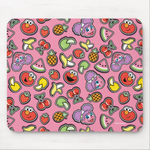 Fruity Sticker Elmo & Abby Cadabby Pattern Mouse Pad