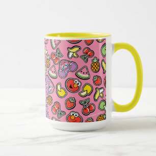 Fruity Sticker Elmo & Abby Cadabby Pattern Mug