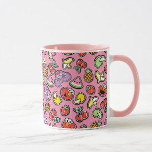Fruity Sticker Elmo & Abby Cadabby Pattern Mug