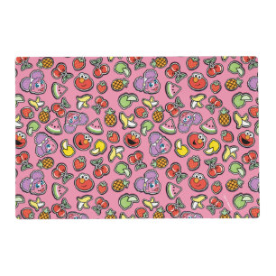 Fruity Sticker Elmo & Abby Cadabby Pattern Placemat