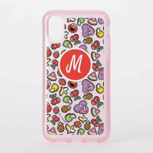 Fruity Sticker Elmo & Abby Cadabby Pattern Speck iPhone X Case