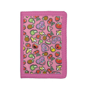 Fruity Sticker Elmo & Abby Cadabby Pattern Trifold Wallet